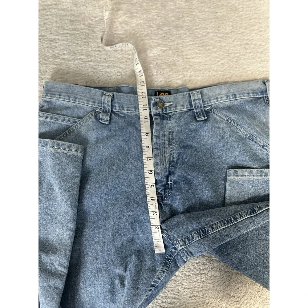 Lee Men's Straight Leg Loose Fit Cargo Carpenter 100% Cotton Denim Jeans 36x30